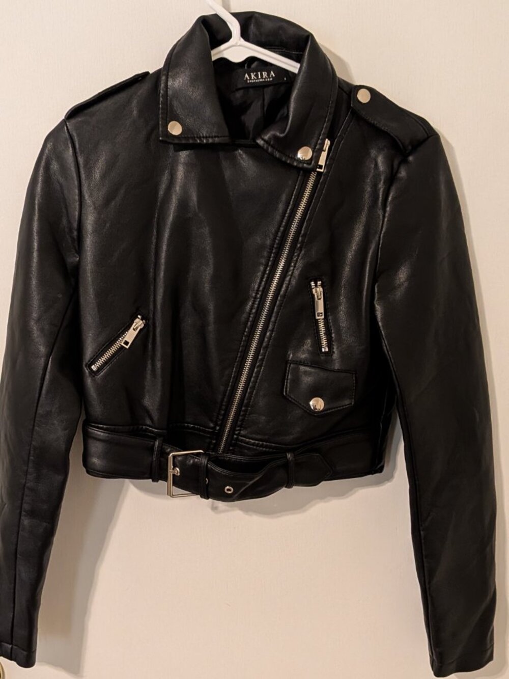 Akira Faux Leather Moto Jacket